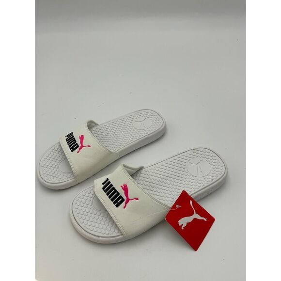 NWT‎ Puma Women's Size 8 Cool Cat Slides White - Picture 1 of 5
